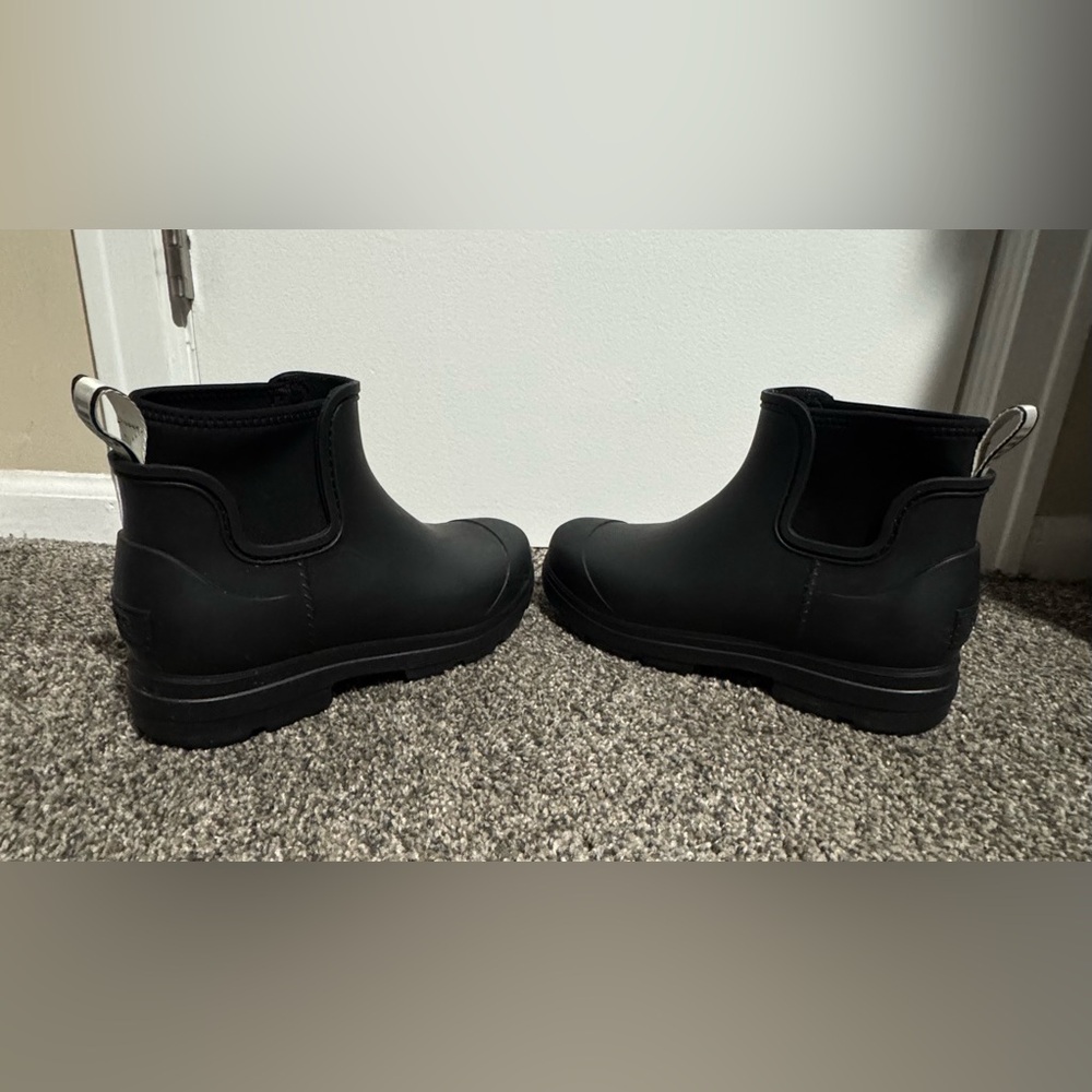UGG Black Ankle Rain Boots (7) - Picture 3 of 9